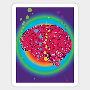 Brain On Happiness Sticker